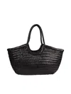 Dragon Diffusion Woven Tote Bag Double Handles In Black
