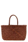 Dragon Diffusion Mini Flat Gora Leather Shoulder Bag In Brown