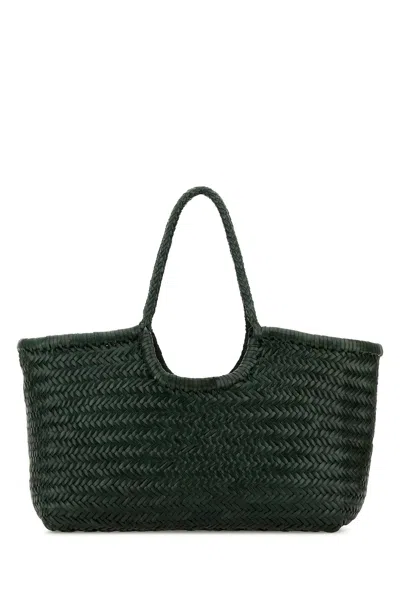 Dragon Diffusion Green Leather Nantucket Bucket Bag