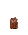 Dragon Diffusion Pompom Double Jump Tan Shoulder Bag In Brown