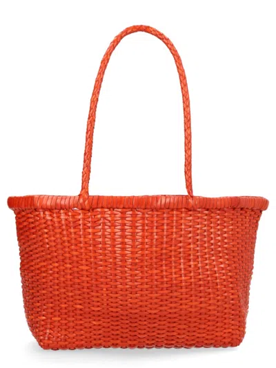 Dragon Diffusion Rosanna Woven Leather Bag In Orange