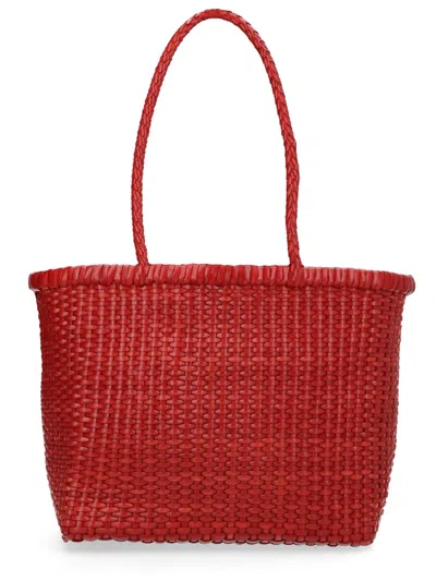 Dragon Diffusion Borsa 'b Weave' Small Handbag With Braided Handles In Red
