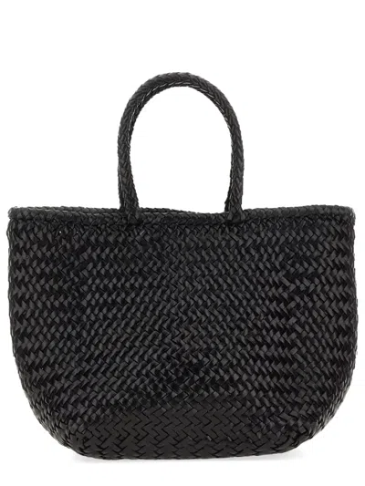 Dragon Diffusion Mini Leather Basket Shoulder Bag In Blue