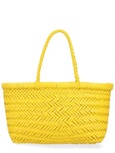 Dragon Diffusion Borsa "flat Gora" Mini In Yellow