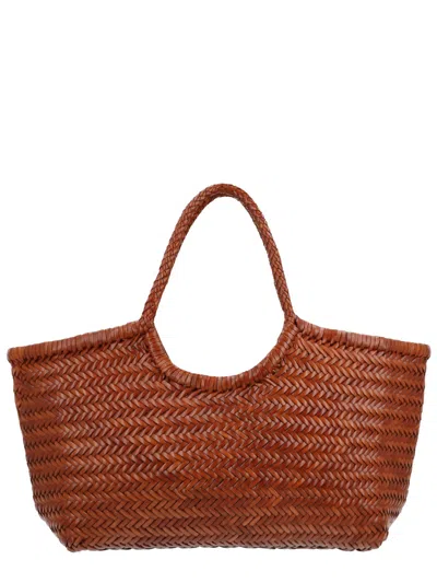 Dragon Diffusion Dragon-embossed Large Shoulder Tote In Brown