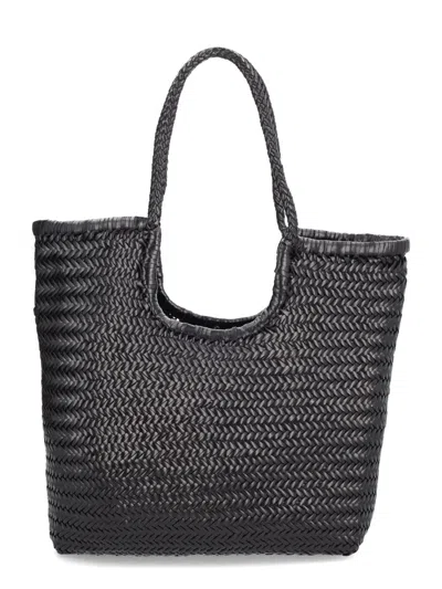 Dragon Diffusion Neutrals Ns Diagonal Triple Jump Tote Bag In Gray