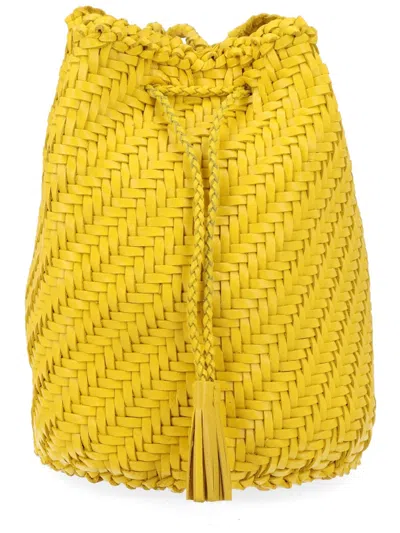 Dragon Diffusion Borsa "pompom Double Jump Tan" In Yellow