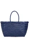Dragon Diffusion Women Bamboo Triple Jump Small Handbag In Blue