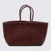 Dragon Diffusion Bamboo Triple Jump Small 3x Jump Design Basket 40x19x15 Cm In Burgundy