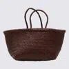 Dragon Diffusion Small Bamboo Triple Jump Tote Bag In Brown