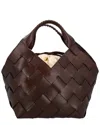 Dragon Diffusion Woven Shoulder Bag Featuring Top Handles In Brown