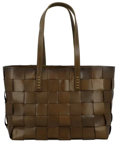 Dragon Diffusion Botteghe Leather Shoulder Bag In Green