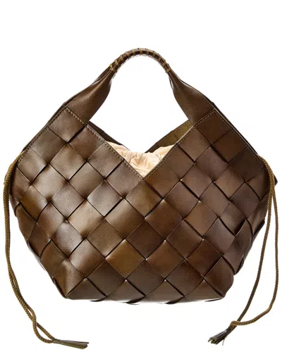 Dragon Diffusion \ Botteghe Leather Shoulder Bag In Brown