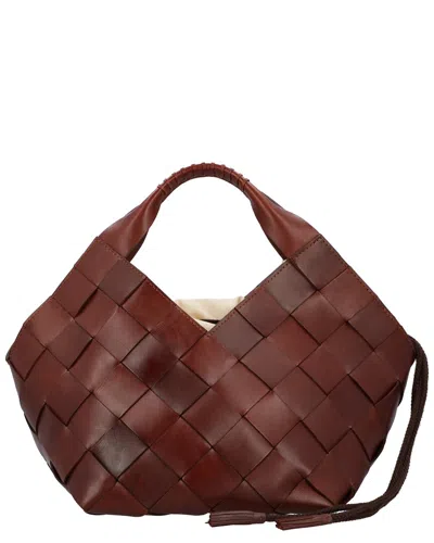 Dragon Diffusion Botteghe Leather Shoulder Bag In White