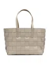 Dragon Diffusion Box Weave Shoulder Bags Grey In Grey