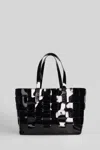 Dragon Diffusion Box Weave Basket Tote In Black Leather In Black