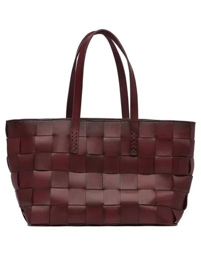 Dragon Diffusion "box Weave" Shoulder Bag In Red