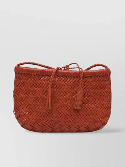 Dragon Diffusion Braided Handle Tassel Woven Cross-body Bag