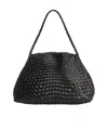 Dragon Diffusion Interwovened Top Handle Bag In Black