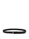 Dragon Diffusion Braided Leather Belt In Black