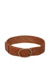 Dragon Diffusion Tan Leather Woven Handbag In Brown