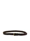 Dragon Diffusion Braided Leather Belt In Brown