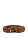 Dragon Diffusion Braided Leather Belt In Green