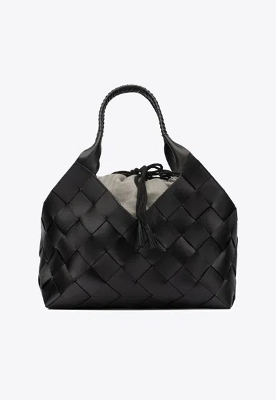 Dragon Diffusion Braided Tote Bag In Black