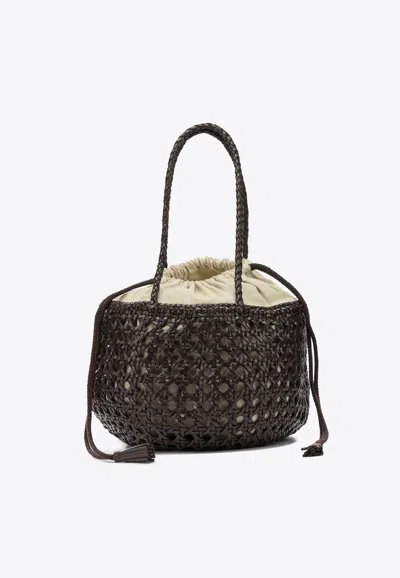 Dragon Diffusion Braided Tote Bag In Brown