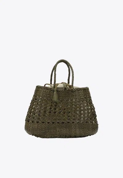 Dragon Diffusion Braided Tote Bag In Green