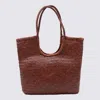 Dragon Diffusion Brown Leather Diagonal Totes In Brown
