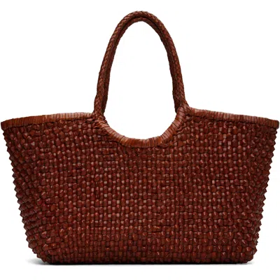Dragon Diffusion Brown Nantucket Cactus Bag In Tan Black Edge