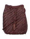 Dragon Diffusion Brown Pompom Double Jump Bucket Bag