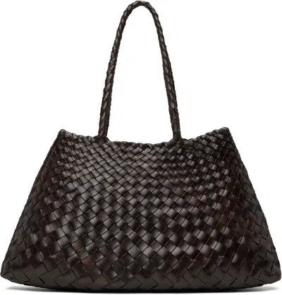 Dragon Diffusion Brown Santa Croce Big Tote In Dark Brown
