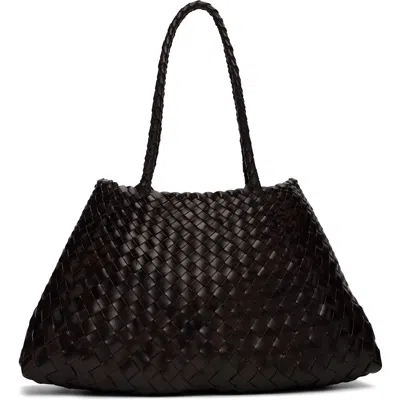 Dragon Diffusion Brown Santa Croce Big Tote In Dark Brown