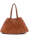 Dragon Diffusion Brown Santa Croce Tote Bag In Brown