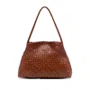 Dragon Diffusion Woven-leather Shoulder Bag In Brown