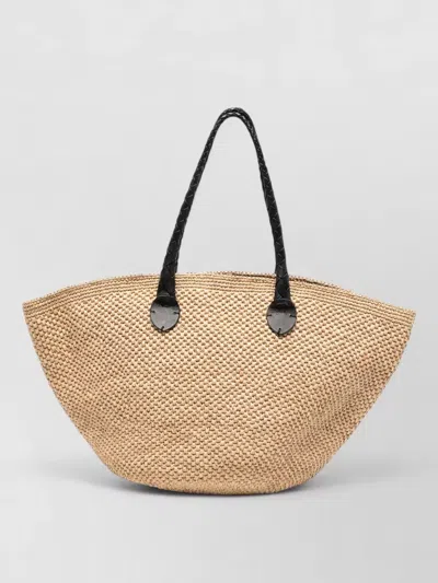 Dragon Diffusion Brunella Large Woven Beach Tote Bag In Red