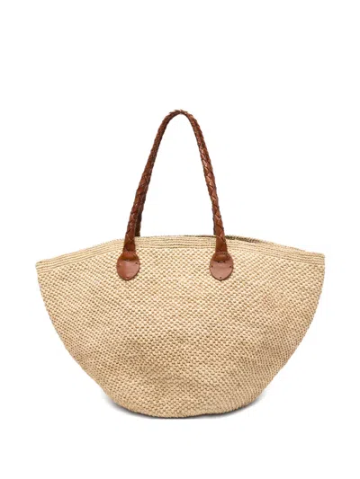 Dragon Diffusion Brunella Woven Braided Handle Tote Bag In Neutral