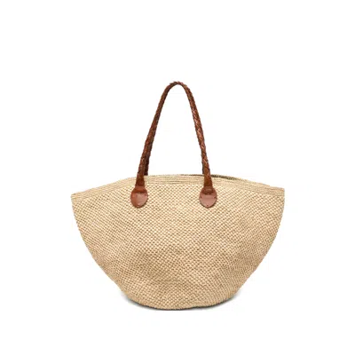 Dragon Diffusion Brunella Woven Braided Handle Tote Bag In Neutral