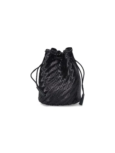 Dragon Diffusion Bucket Bag "pompom Double Jump" In Black