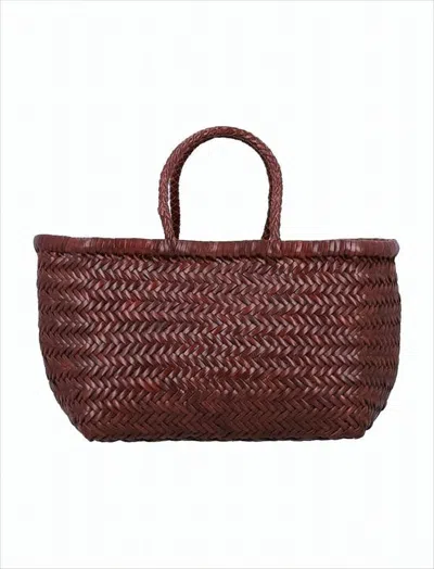 Dragon Diffusion Buffalo Leather Small Tote Bag In White