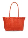 Dragon Diffusion B Weave Small Orange Tote Bag In Red