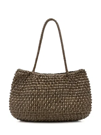Dragon Diffusion Cactus Basket Mini Shoulder Bag In Khaki