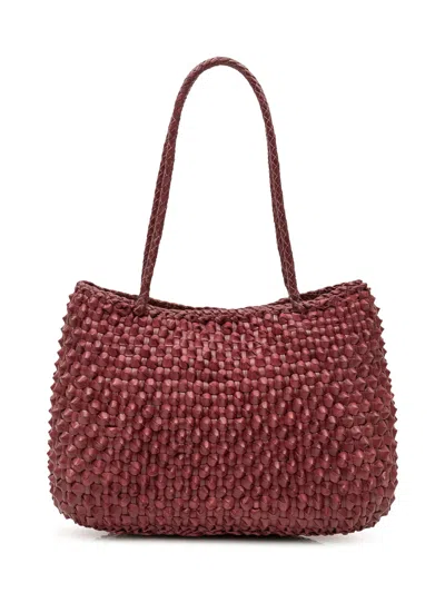 Dragon Diffusion Cactus Basket Shoulder Bag In Bordo