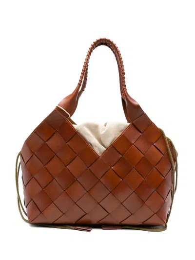 Dragon Diffusion Castello Leather Shoulder Bag In Brown