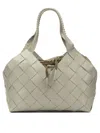 Dragon Diffusion Woven Shoulder Bag Featuring Top Handle In Neutral