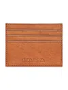Dragon Diffusion Check Pattern Leather Card Holder In Brown