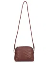 Dragon Diffusion Rectangular Woven Texture Shoulder Bag In Brown