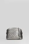 Dragon Diffusion Chunky Fellini Shoulder Bag In Gunmetal Leather In Gray